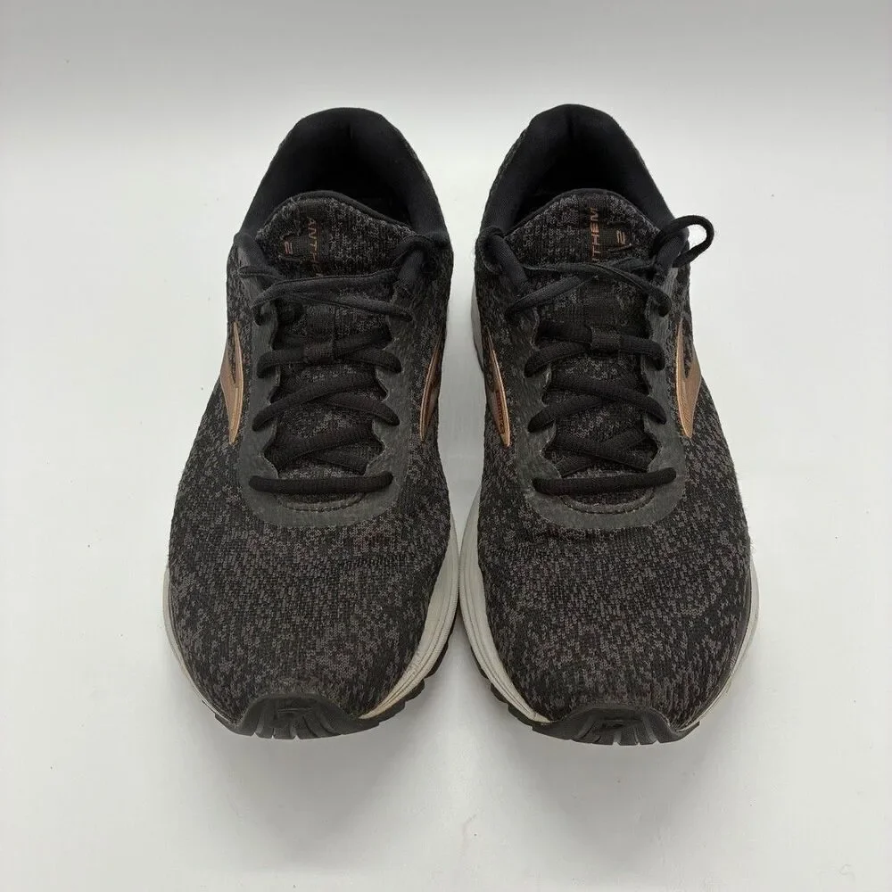 Brooks Anthem 2 Mens 9.5 Black Bronze Knit Running Shoes DNA Pre Owned